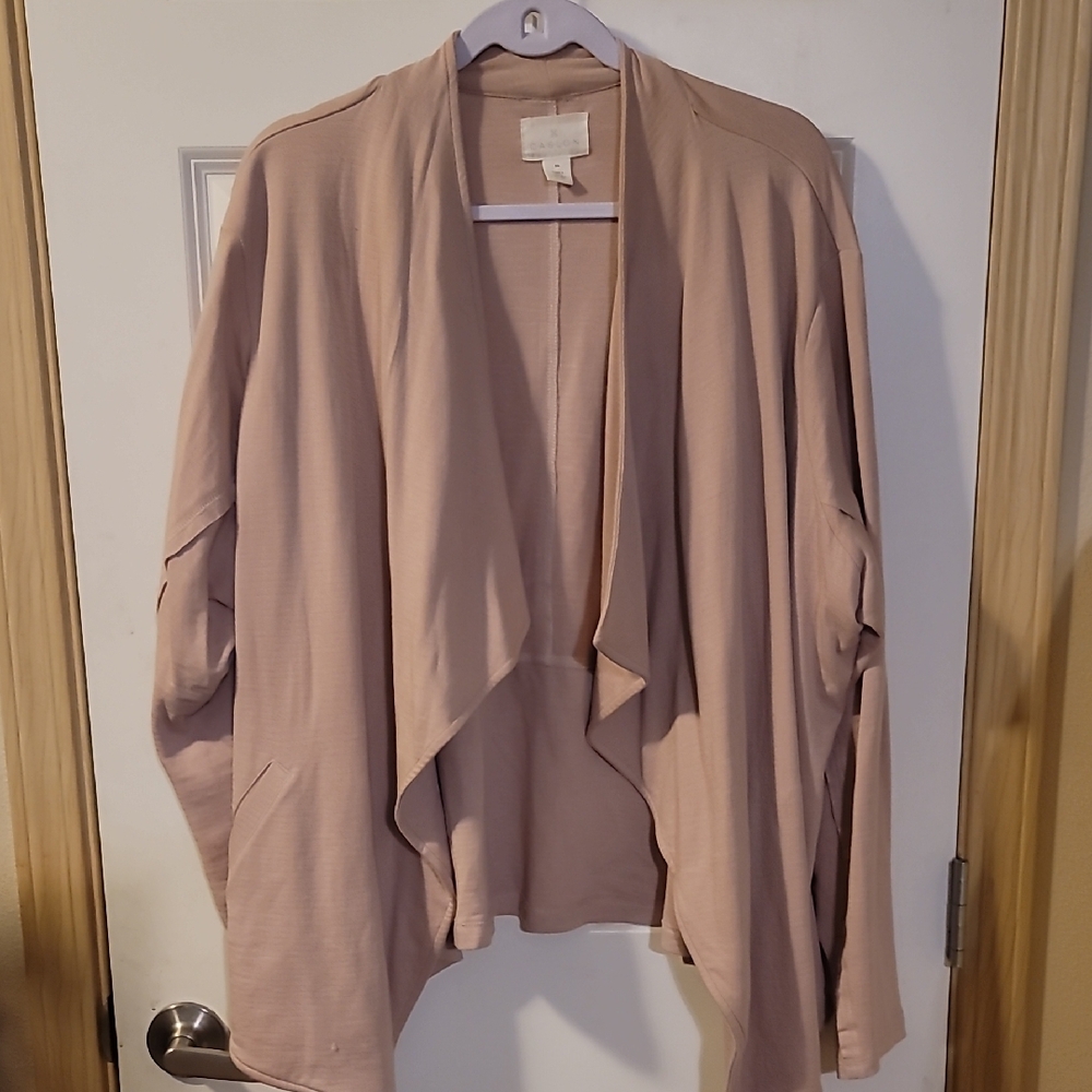 Caslon Beige Open Front Cardigan